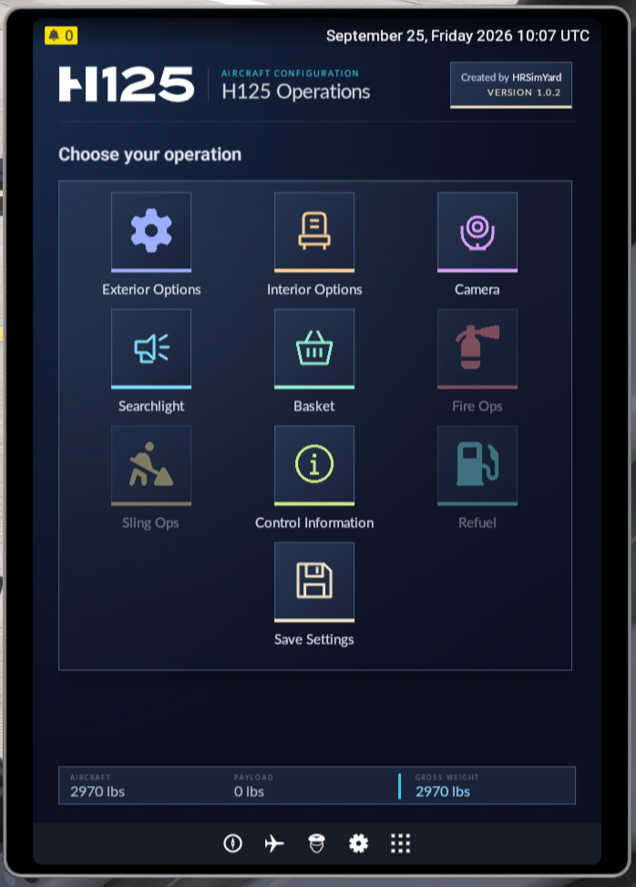 EFB Options page